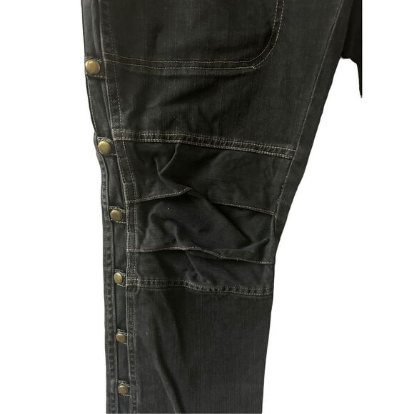 Shawna Hofmann Moto Steampunk Straight Leg Jeans Womens Black Size 8 - Picture 3 of 6